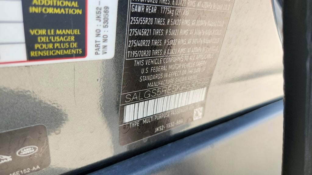 2019 Land Rover Range Rover V8 Supercharged LWB